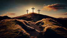 3 Crosses on a HIll