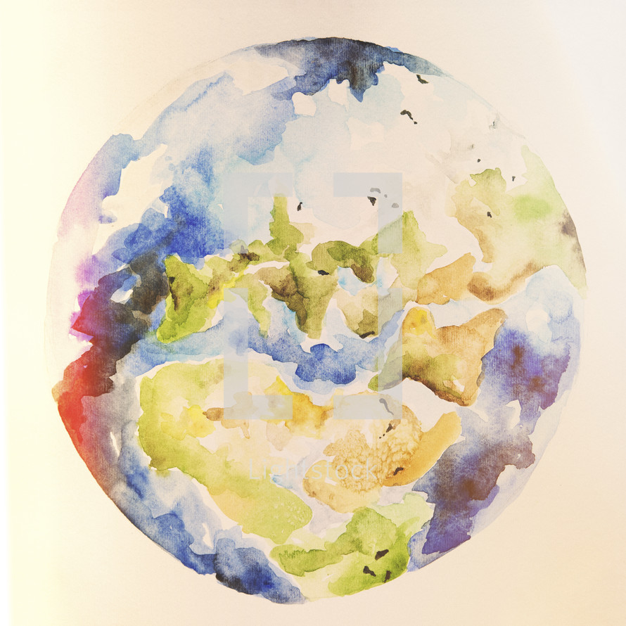 watercolor Earth 