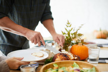 carving a turkey 