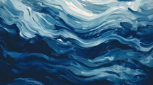 Abstract blue ocean painted background. 