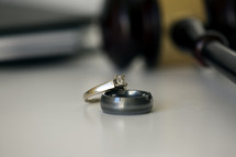 engagement ring and wedding band 