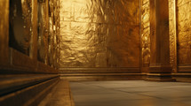 Golden temple wall background. 