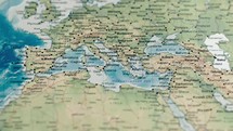 The Mediterranean on a map