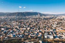 Aerial view of Tbilisi city 