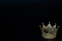crown on black background 