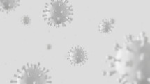 Light background render of a coronavirus, perfect background for announcements, and information slides. 