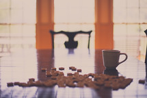 coffee mug on a table 