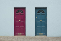 two colorful doors 