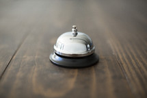 Service Bell On A Wood Table Top