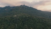 Slow drone shot over the jungle's of Bougainville Island in Papua New Guinea. 