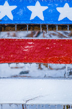ice on a fence 