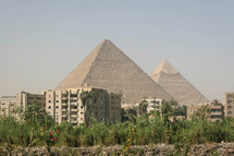 modern apartments and pyramids 