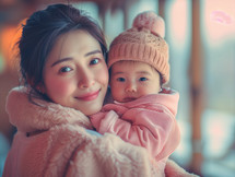 Asian Mother and baby
