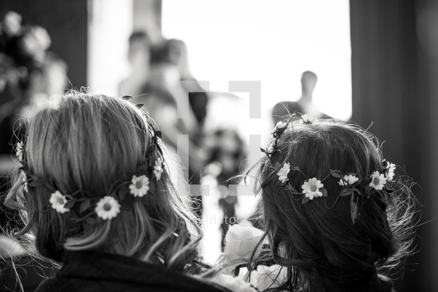 Flowers girls at wedding