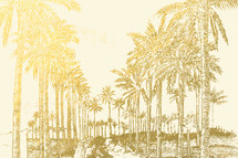 ancient gold palm trees 
