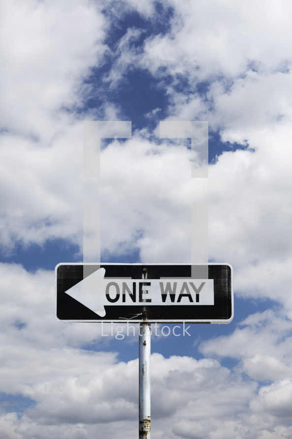 one way street sign 