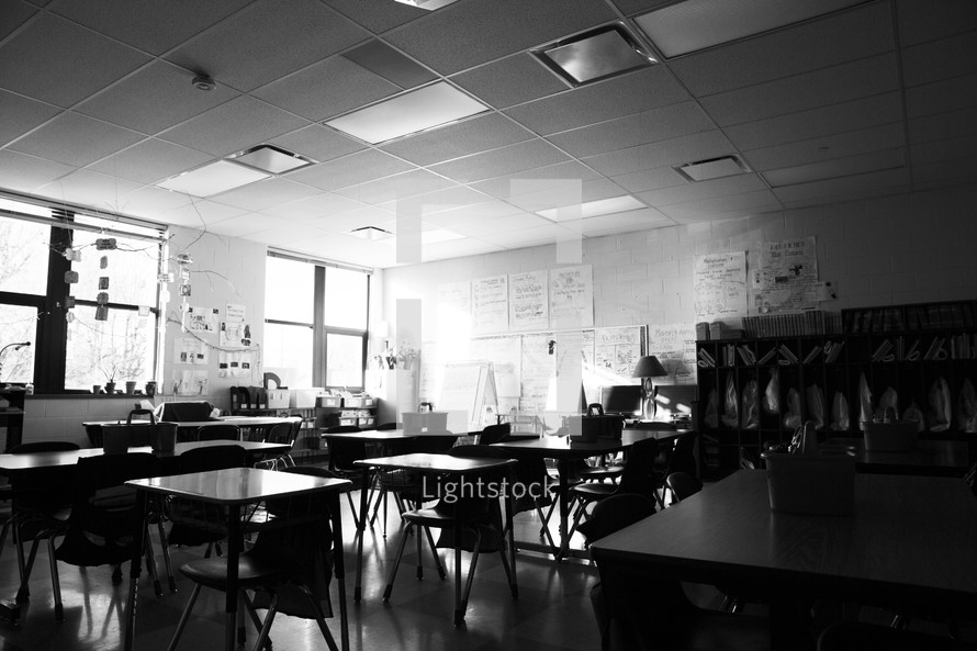 empty school classroom 