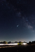perseids in the pasture of extremadura