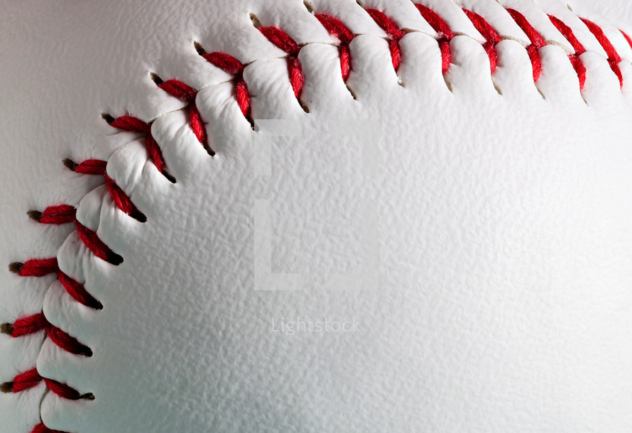baseball red stitching 