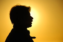 a silhouette of a man in India 