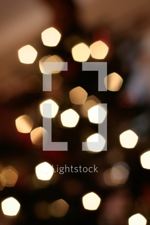 bokeh Christmas tree lights 