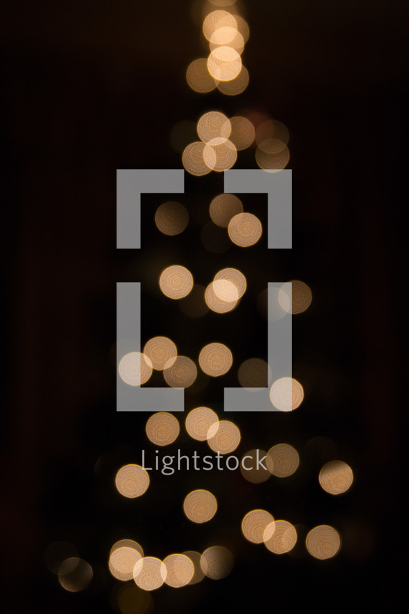 bokeh lights on a Christmas tree