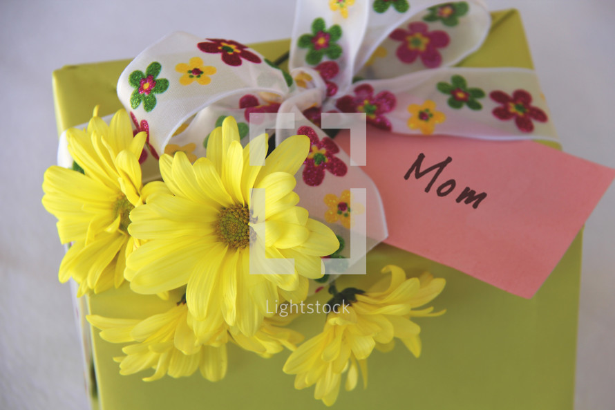 Mother's day gift, flowers and card