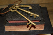 skeleton keys on a Bible 