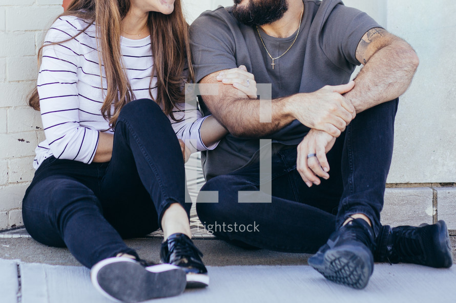 couple sitting together 