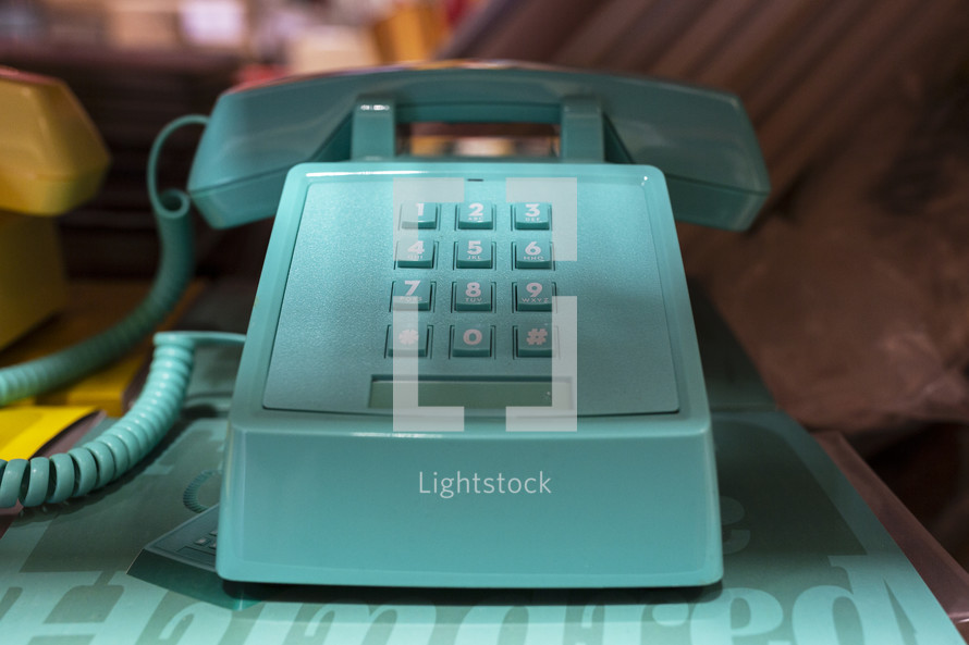 turquoise telephone 