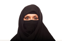 a veiled woman 