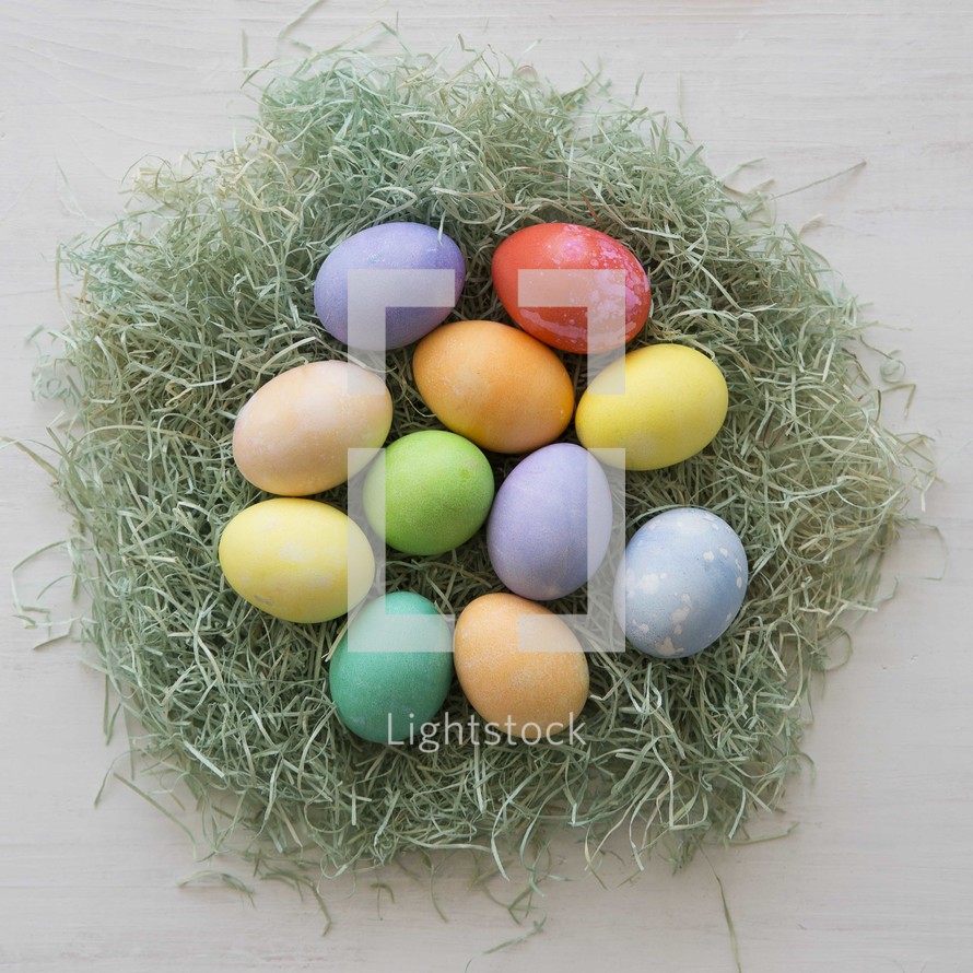 nest of Easter eggs 