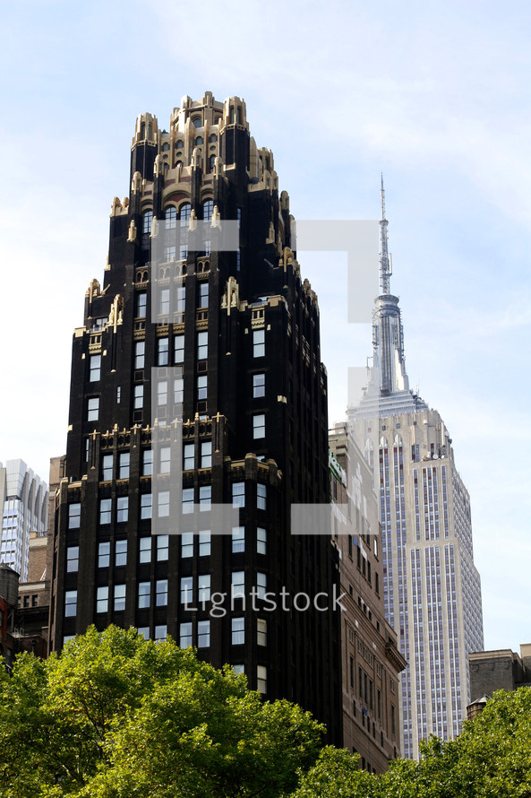 Historic buildings in New York City, American Radiator Building and Empire State building 