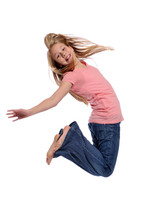 girl jumping in the air 