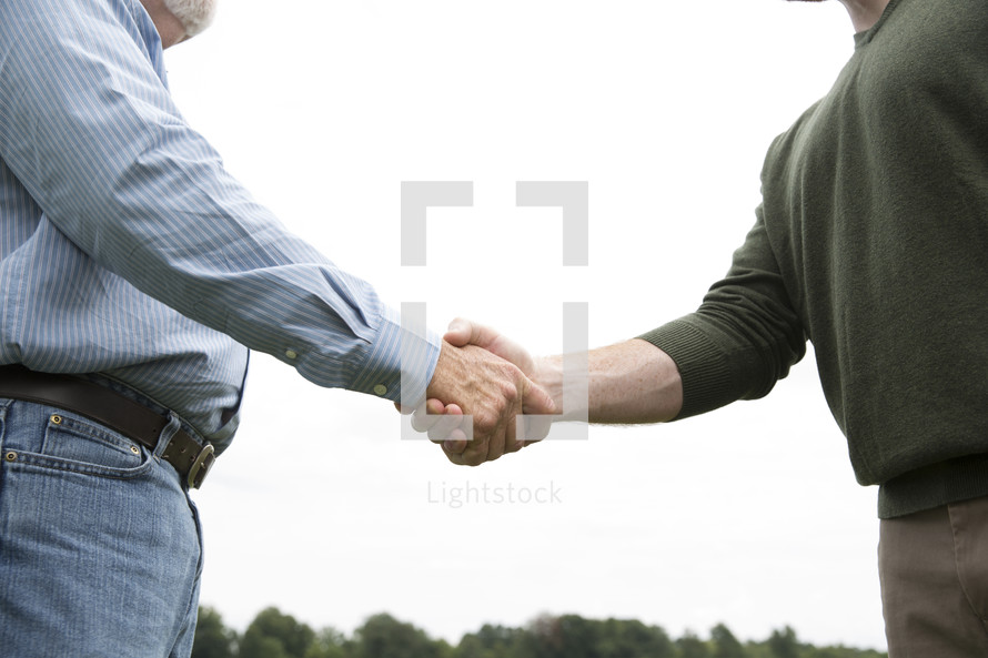 men shaking hands 