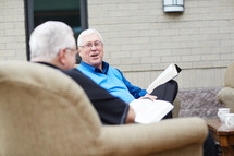 elderly men's Bible study 