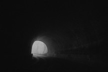 light at the end of a highway tunnel 