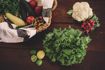 vegetables in a basket 