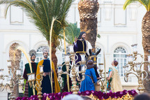 Holy Week procession of Badajoz and the Holy Christ of Peace and Our Lady of La Palma.