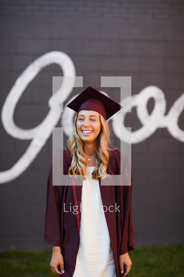 smiling female graduate 