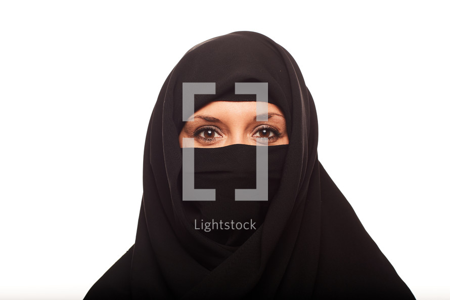 A muslim woman in a Niqab 
