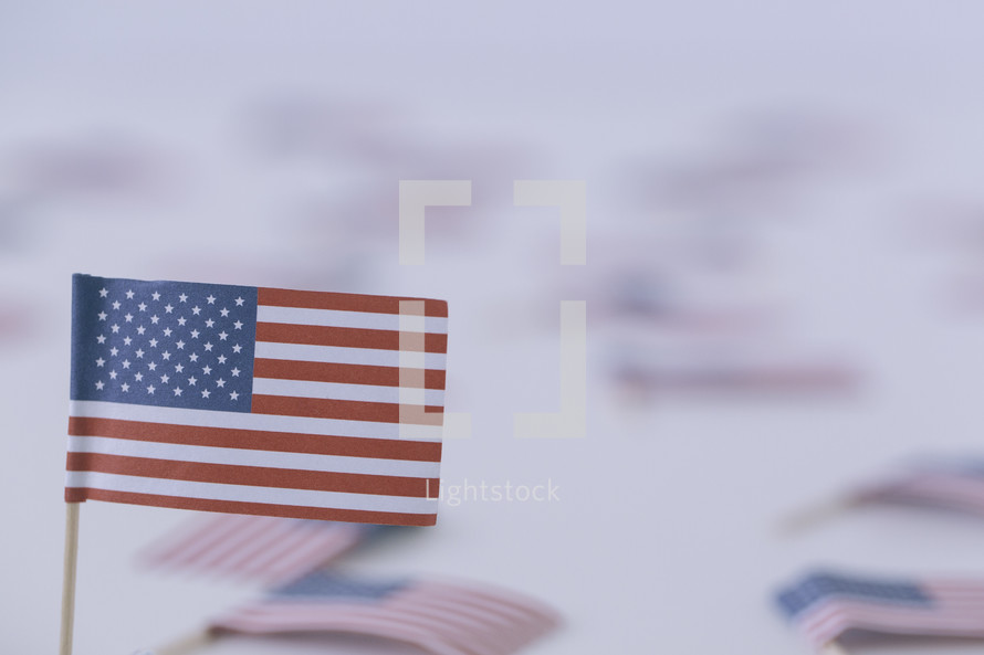 A small American flag.