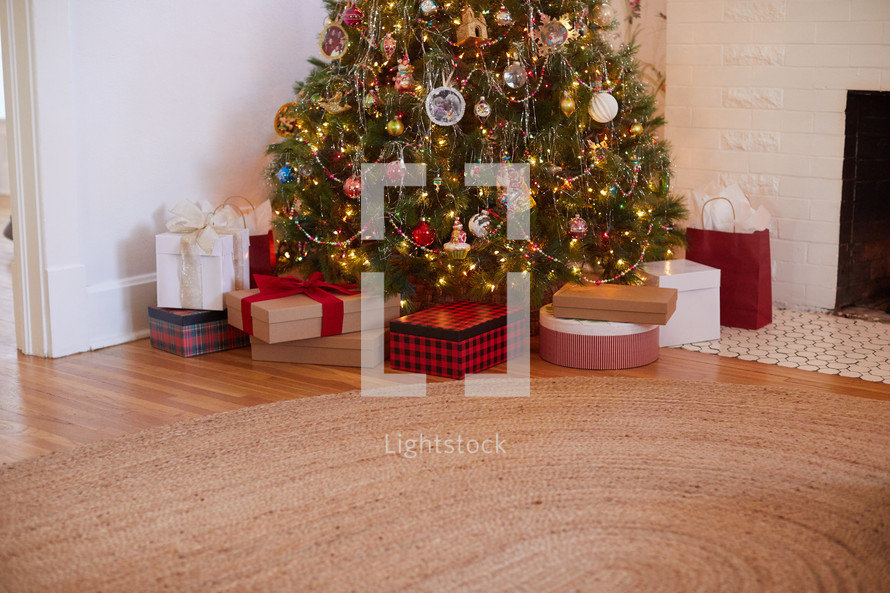 presents under the Christmas tree