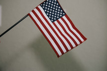 hand held American flag 