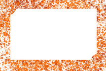 ticket with orange speckled background 