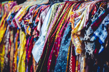 Colorful Indian Hindu dress  in the market of Kolkata India