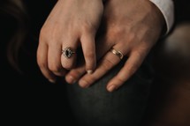 married couple's hands 