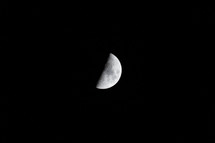 Moon in half phase