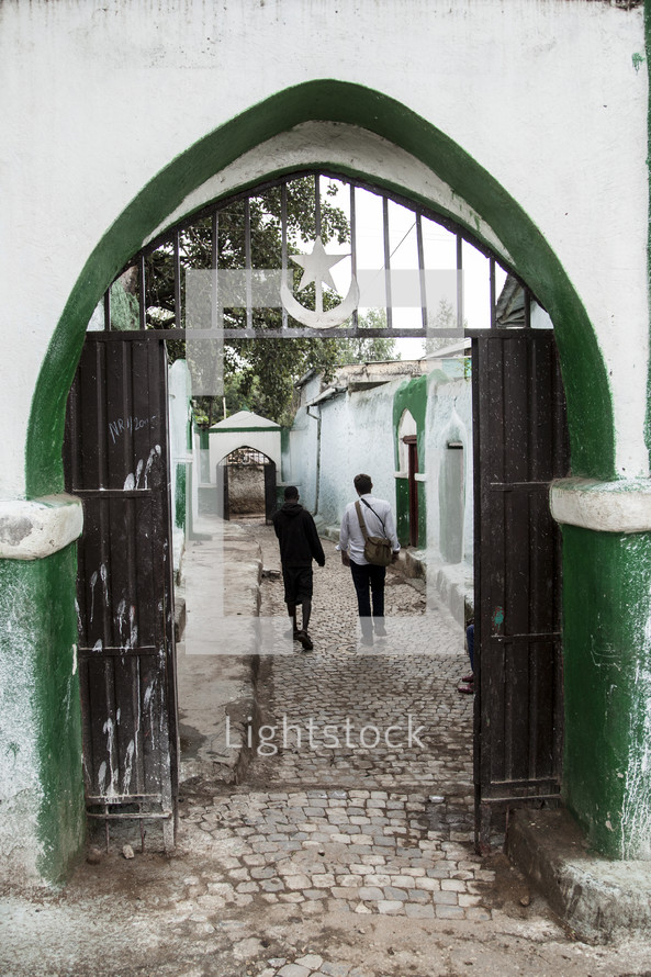 gates to an Islamic center in Afica 