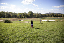 Little girl in a field
